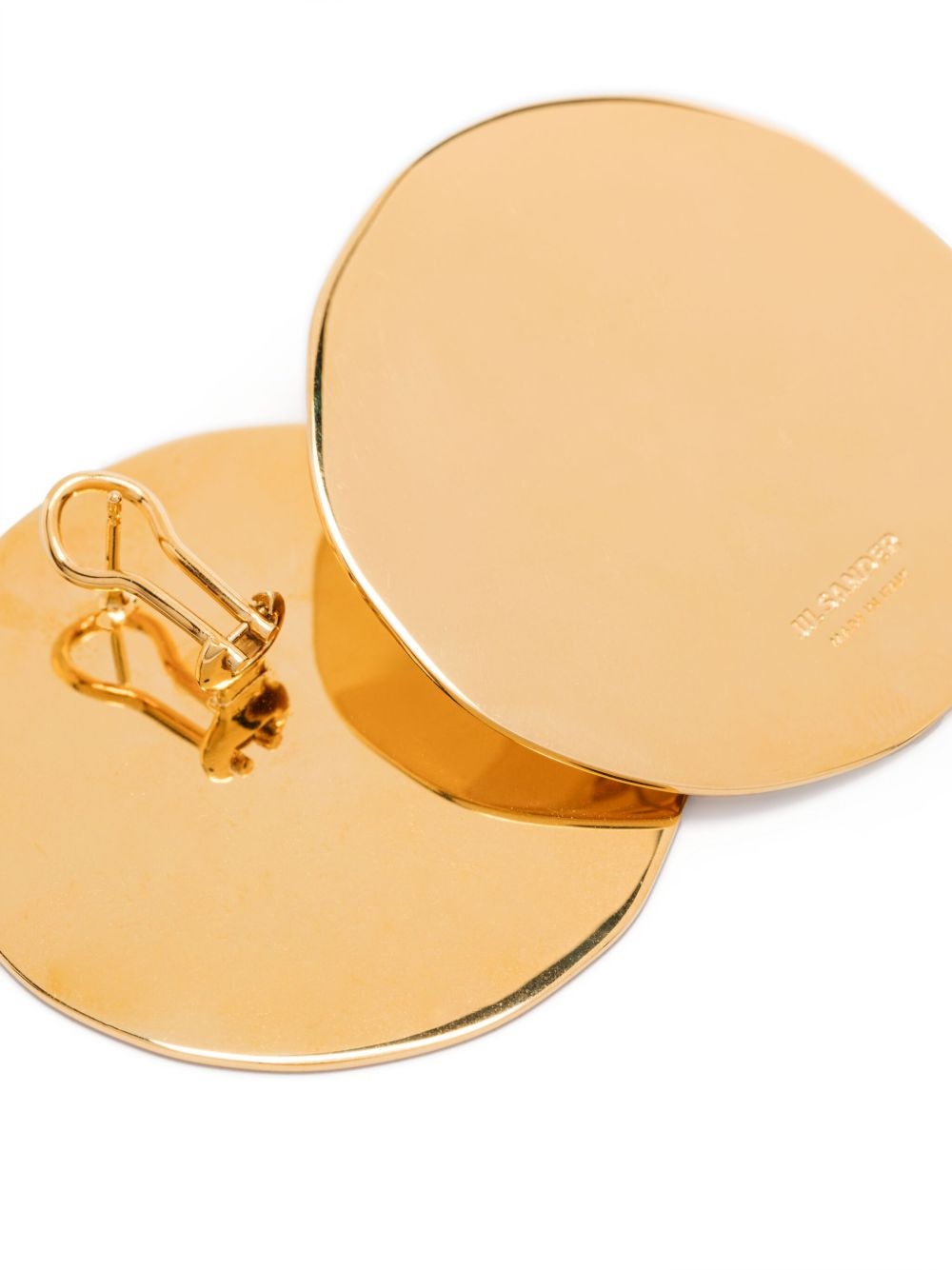 engraved-logo earrings - 3