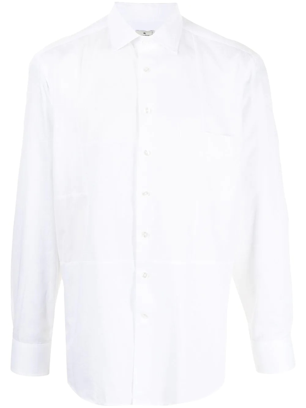 panelled button-down shirt - 1