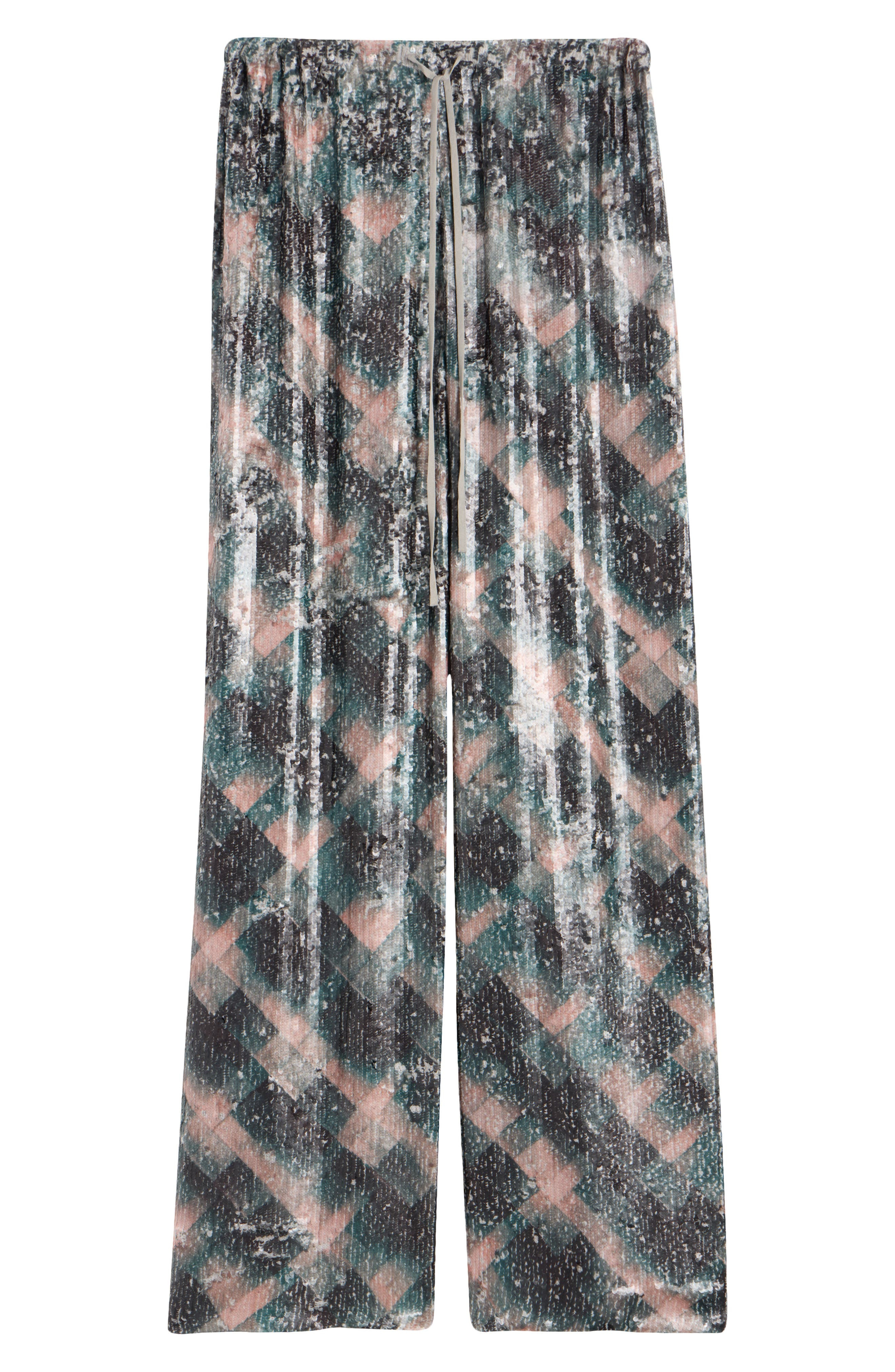 Dries Van Noten Puviss Sequin Embroidered Wide Leg Pants in Bottle at Nordstrom - 6