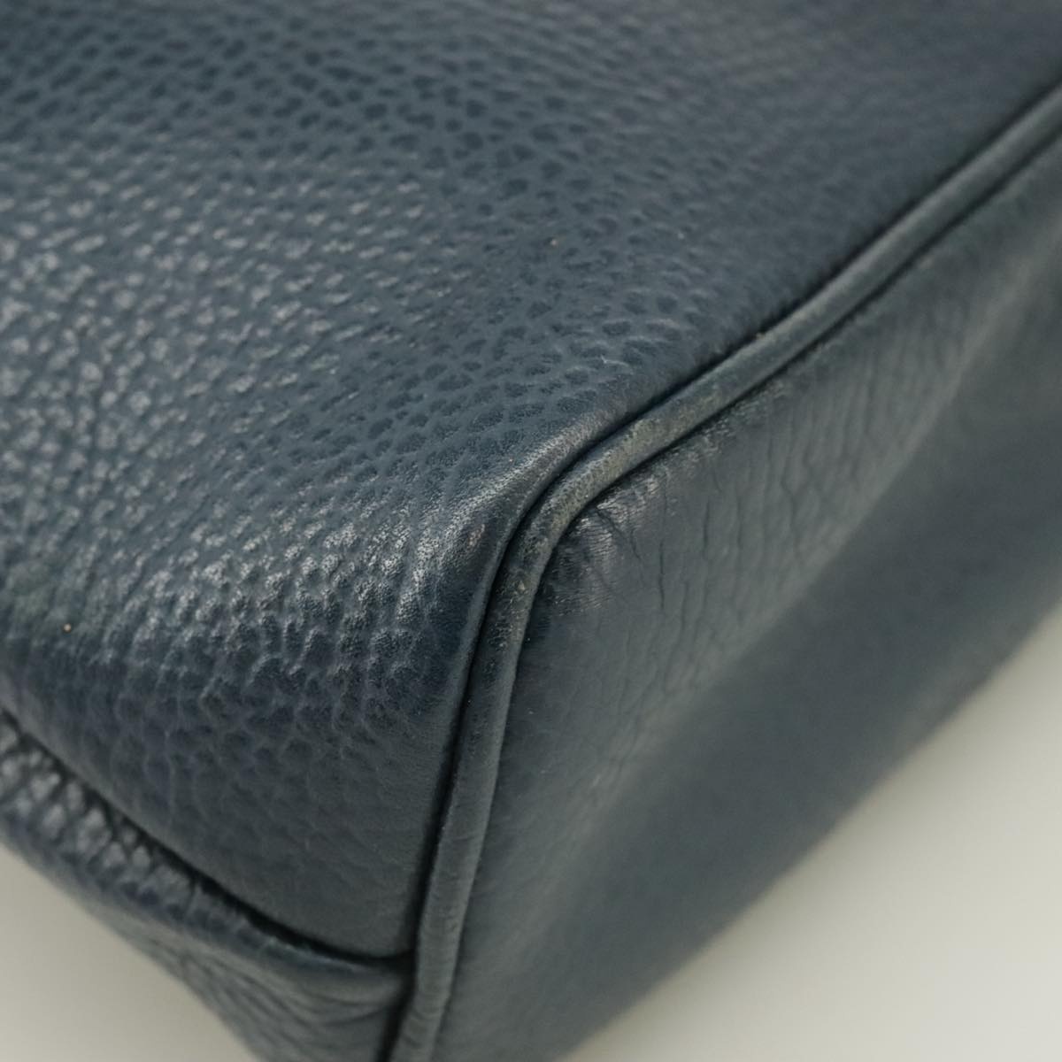 DIOR Hand Bag Leather Navy Gold - 15