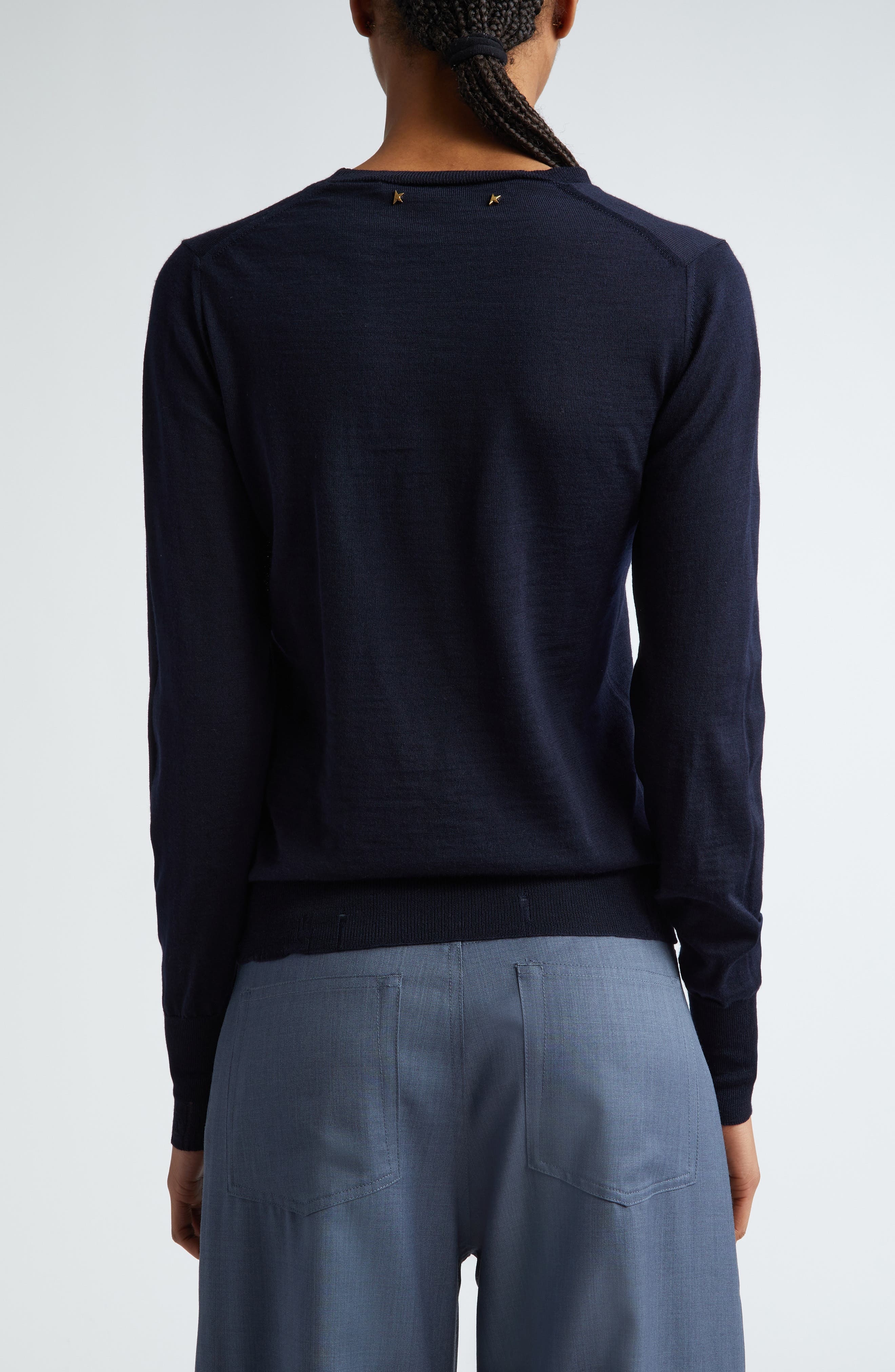Golden Goose Virgin Wool Sweater in Navy at Nordstrom - 3