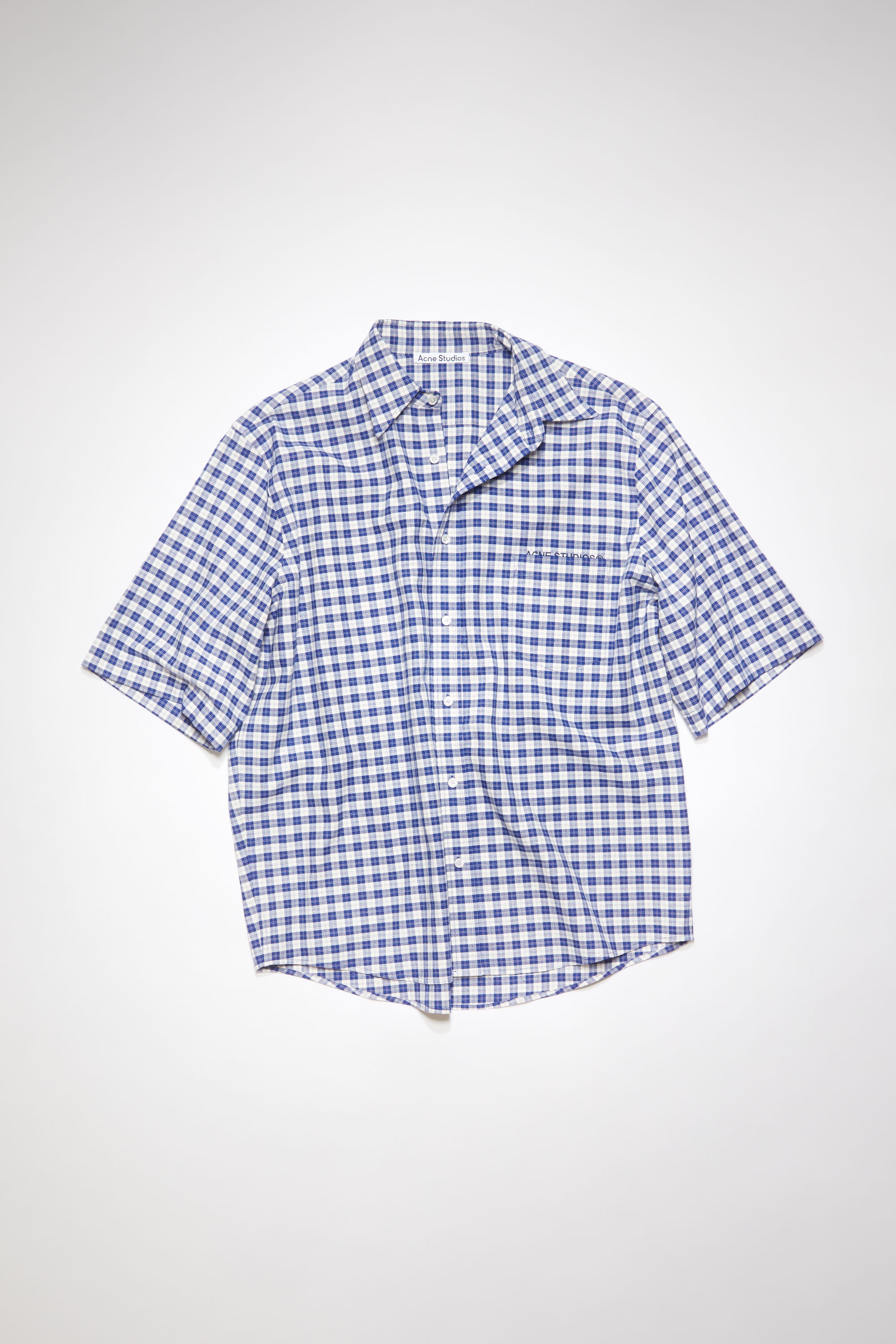 Short sleeve button-up shirt - Blue/white - 5