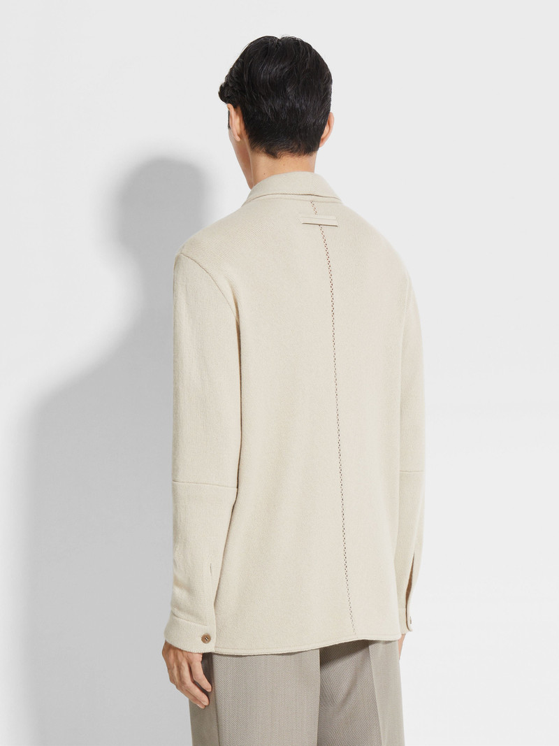 LIGHT BEIGE OASI CASHMERE SHIRT 5
