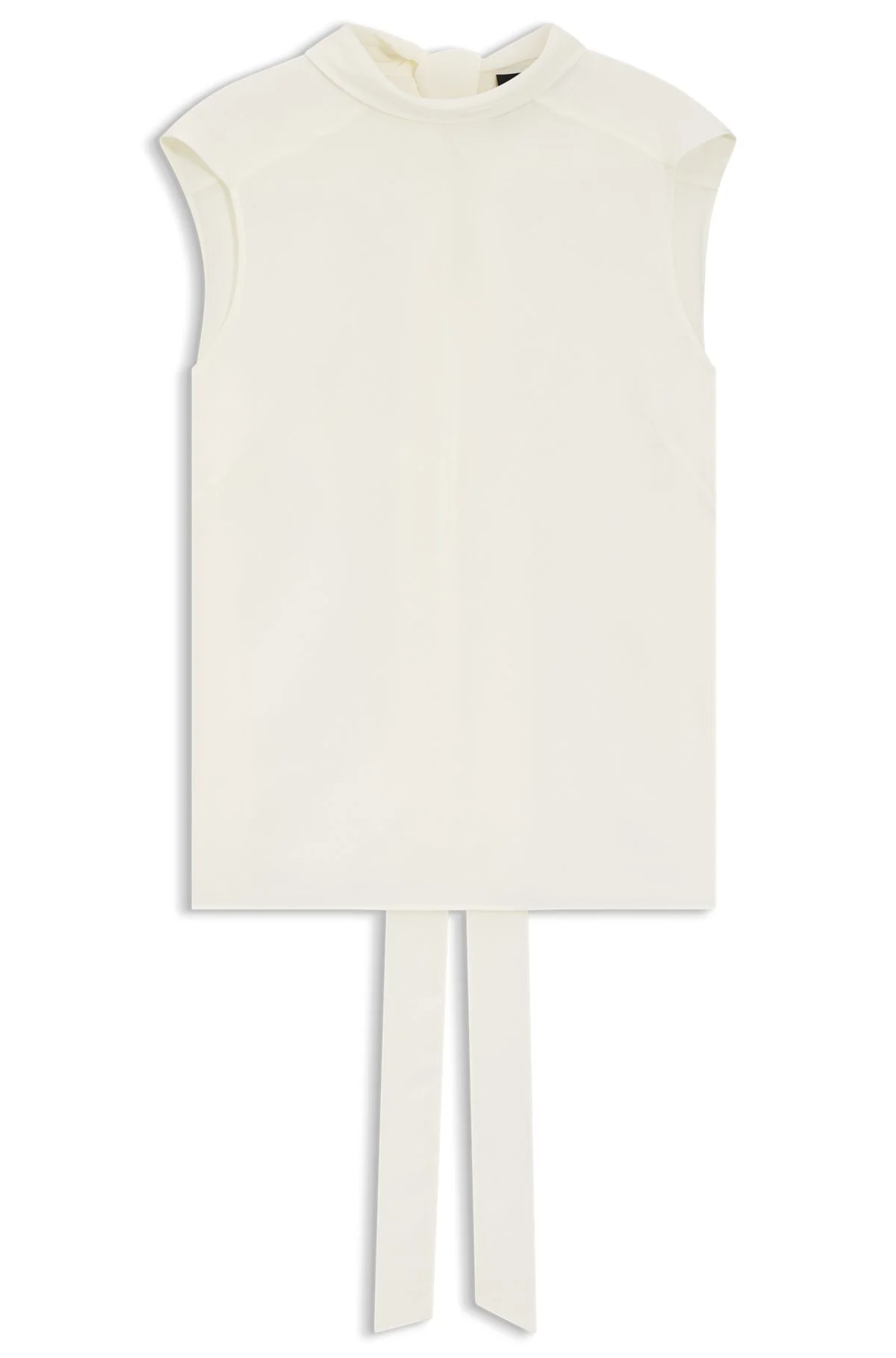 REGULAR-FIT BLOUSE IN SANDWASHED SILK WITH TIE NECK - 1