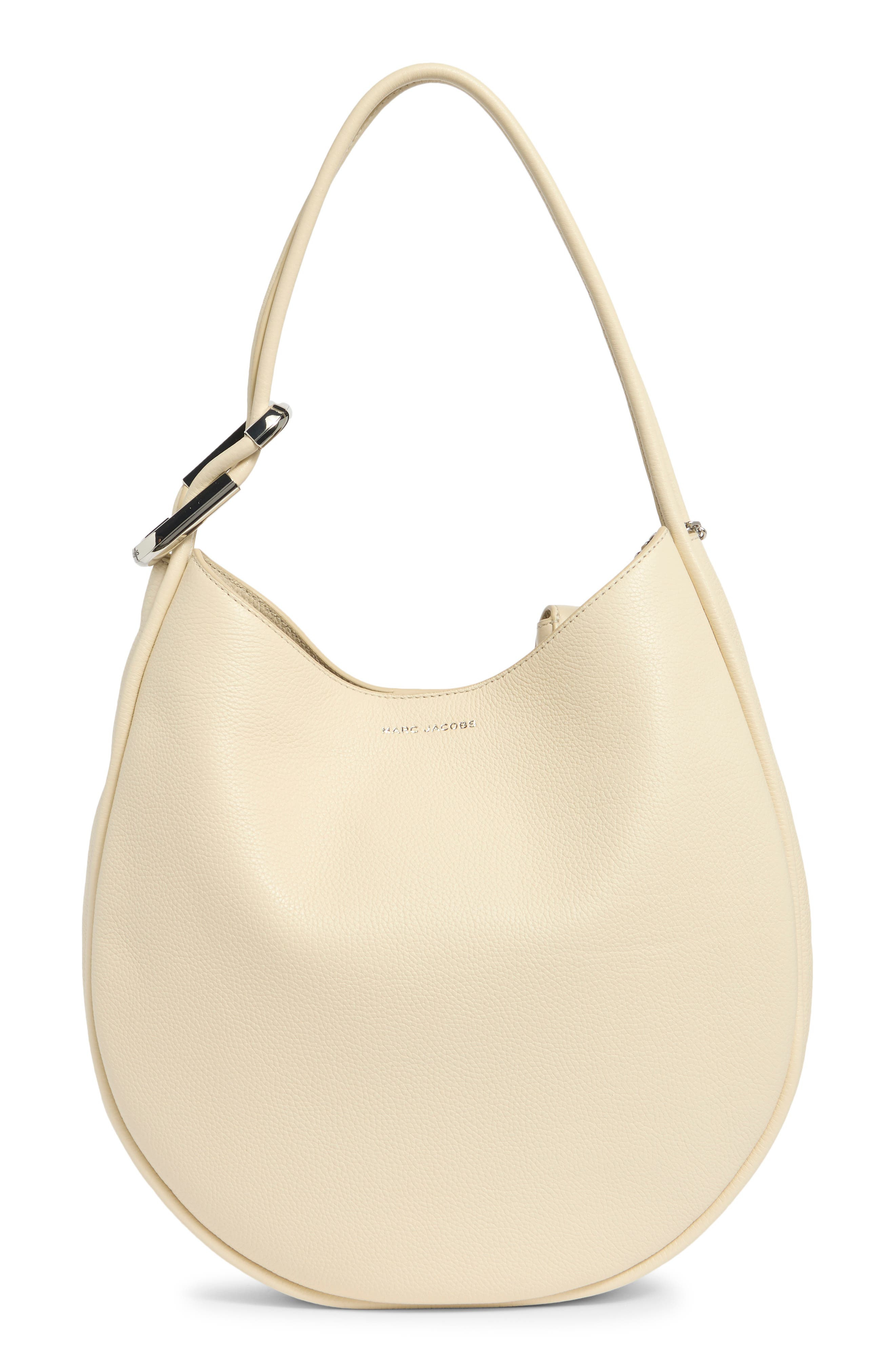 Marc Jacobs Large The Crescent Leather Shoulder Bag in Cloud White at Nordstrom - 3