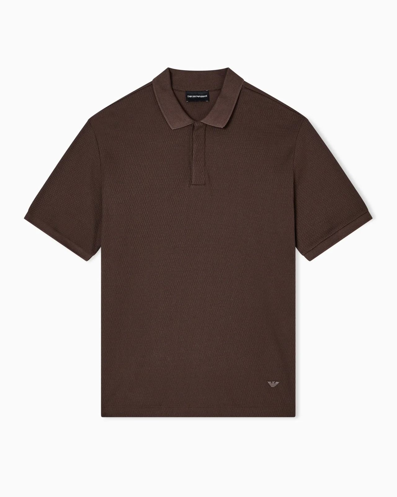 JERSEY POLO SHIRT WITH VERTICAL JACQUARD MOTIF - 1