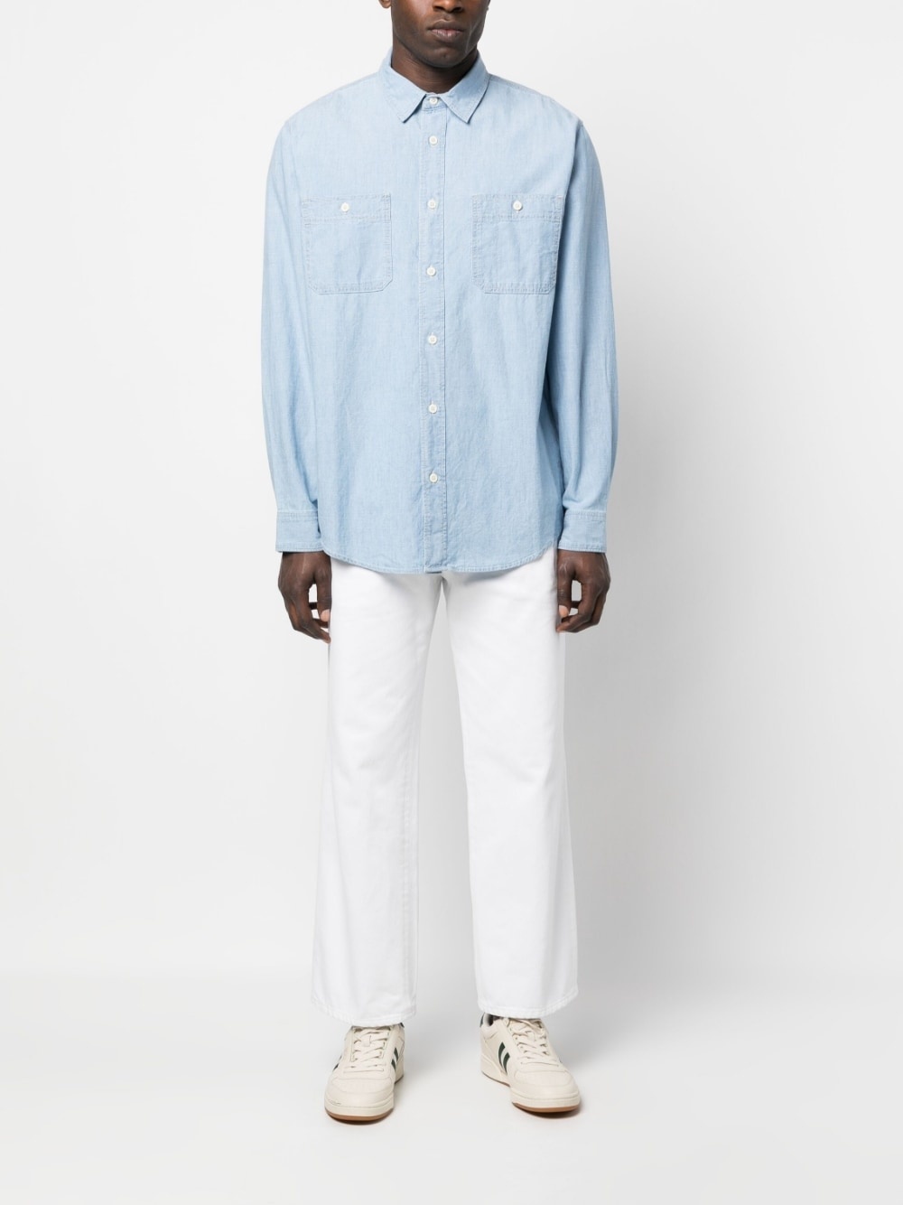 button-up chambray shirt - 2