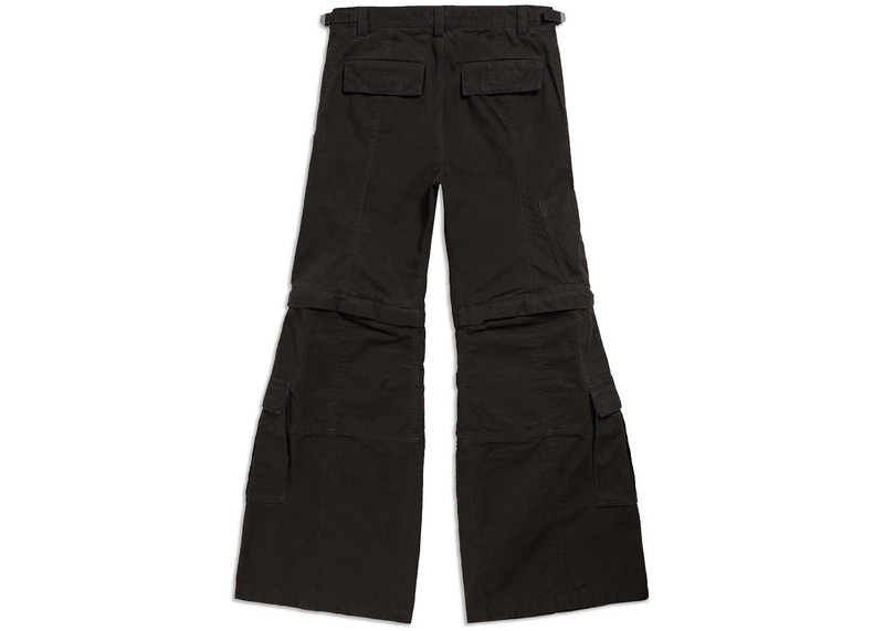 BALENCIAGA Balenciaga Flared Cargo Trousers in Black Black outlook