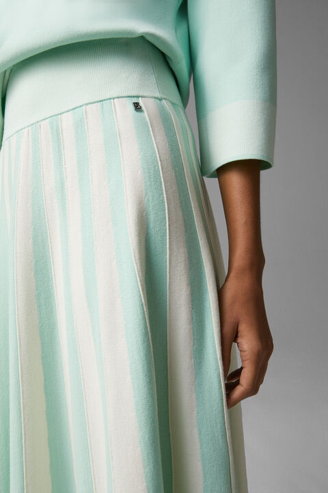 Melani knitted skirt in Mint/Off-white - 5