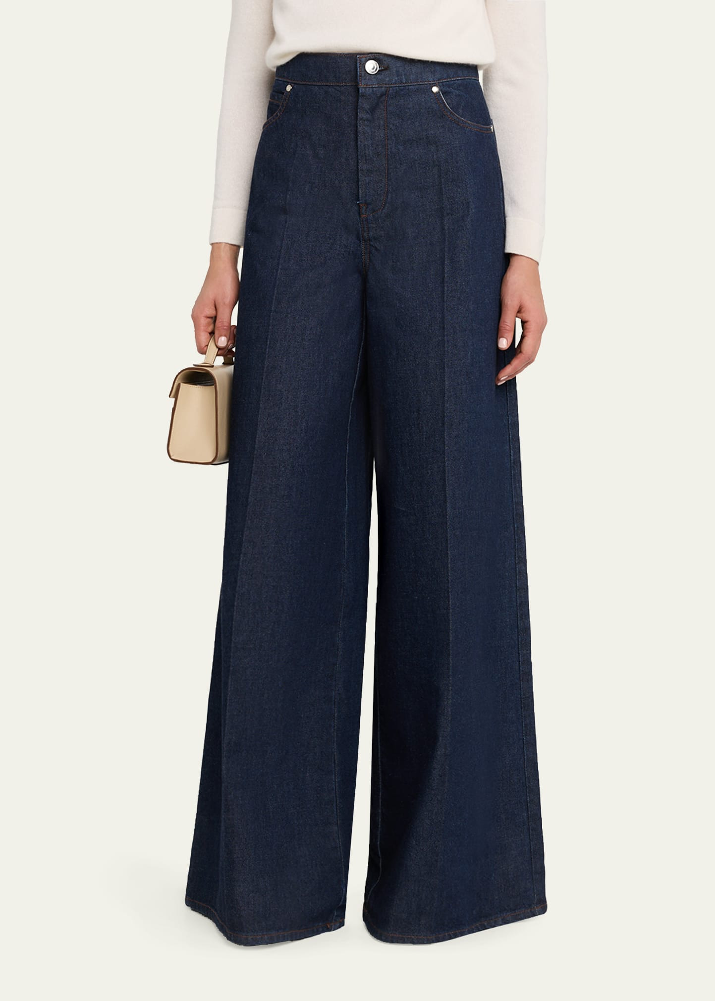 Carmine Wide-Leg Denim Trousers - 4