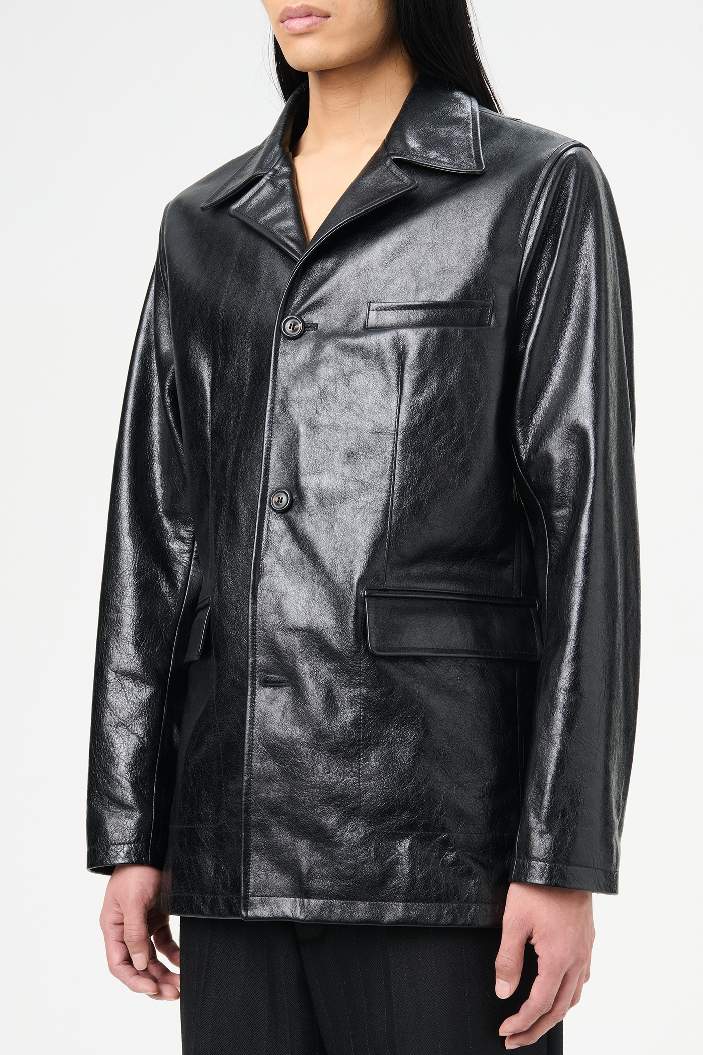 Alley Jacket Heavy Grain Black Leather - 4