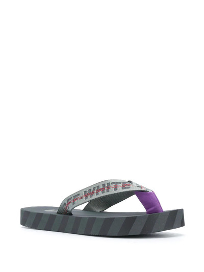 Off-White logo strap flip flops outlook