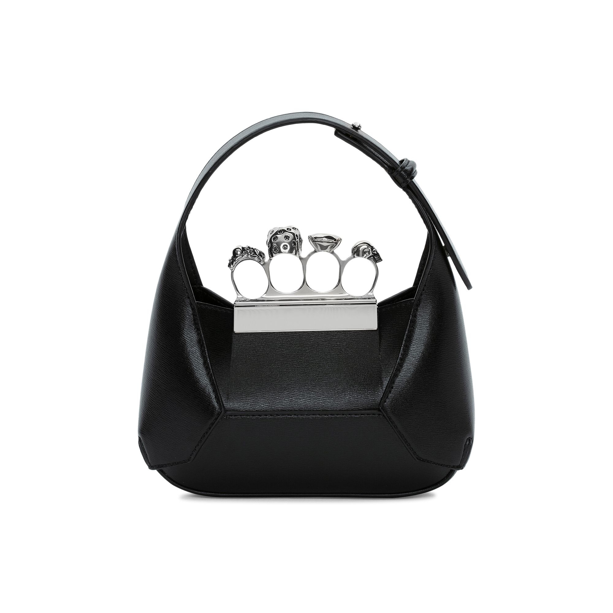 Alexander McQueen The Jewelled Hobo Mini Bag 'Black' - 2