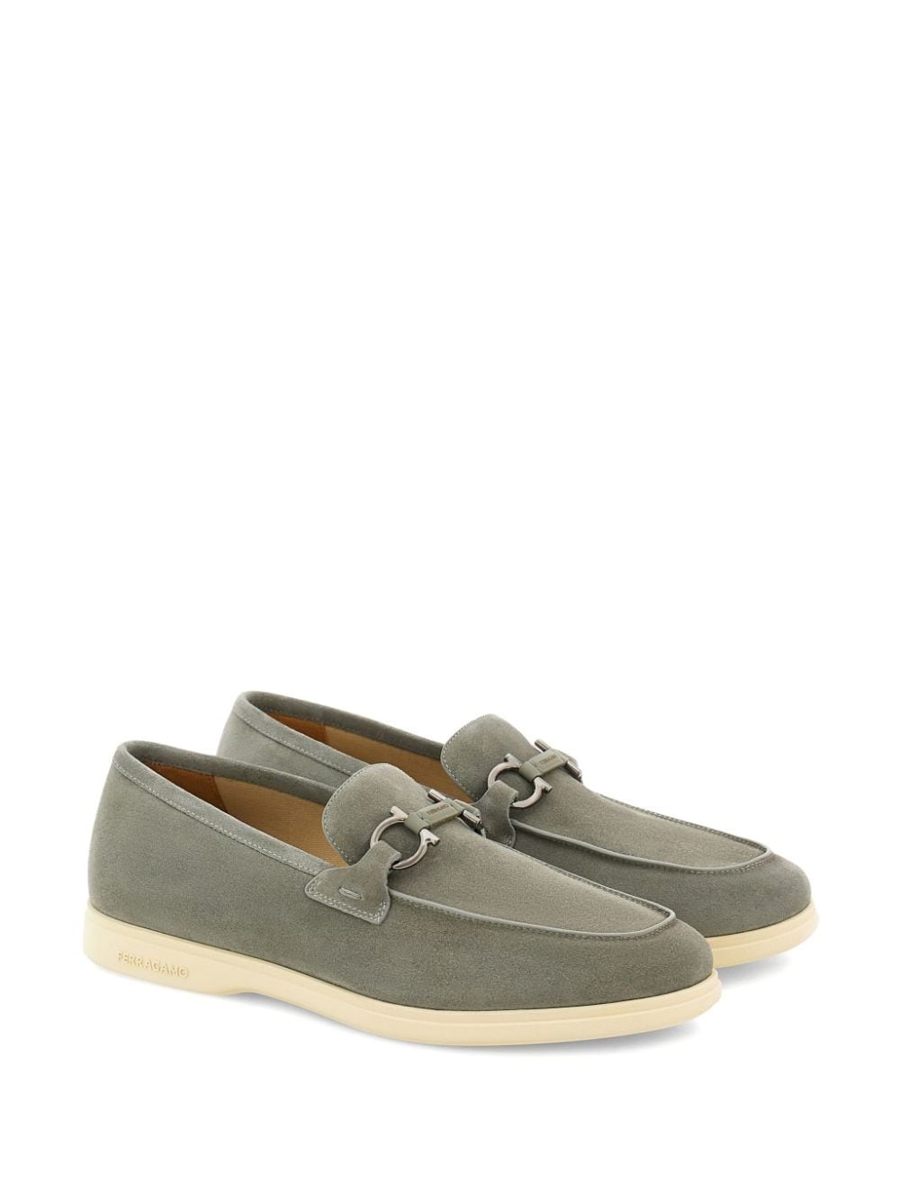 Gancini suede loafers - 2