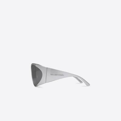 BALENCIAGA Women's Void Butterfly Sunglasses in Silver outlook