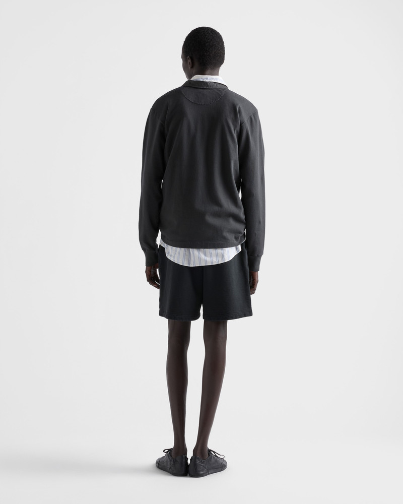 Long-sleeved cotton polo shirt 5