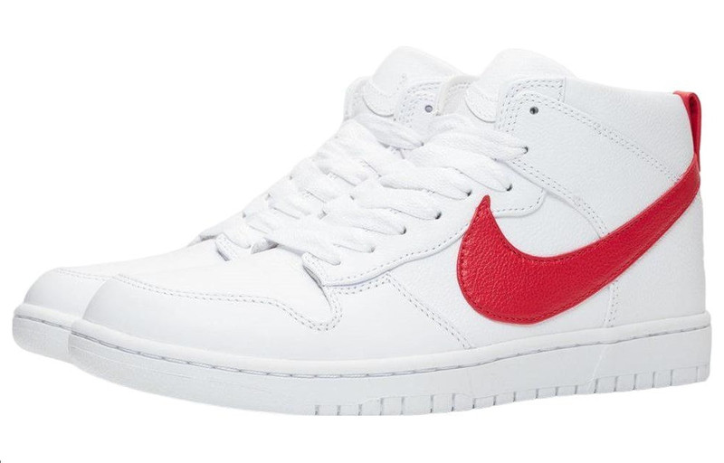 Nike NikeLab x Riccardo Tisci Dunk Lux Chukka 'White Red' 910088-100 outlook