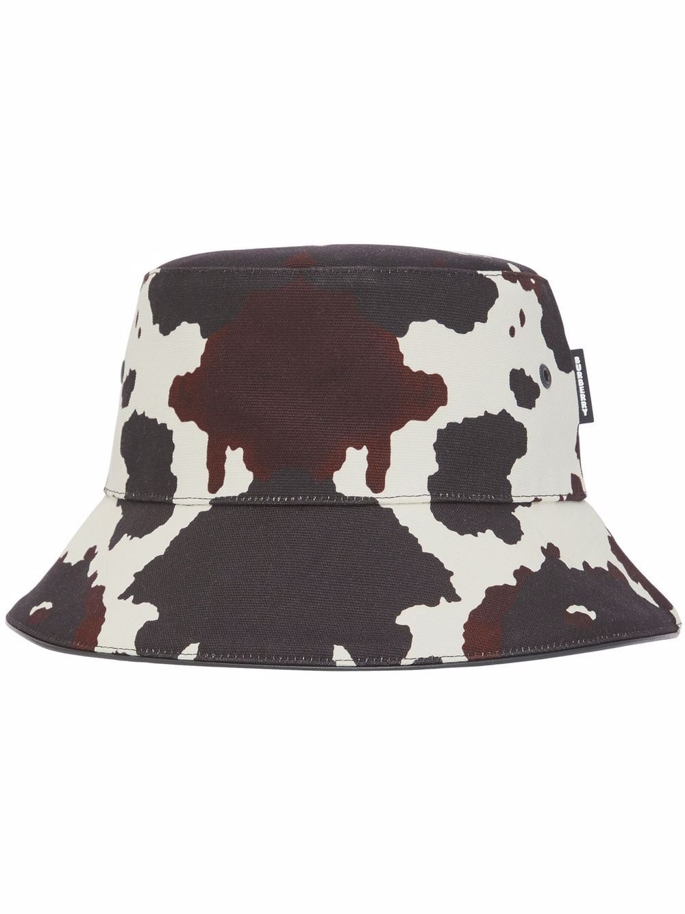 cow-print bucket hat - 1