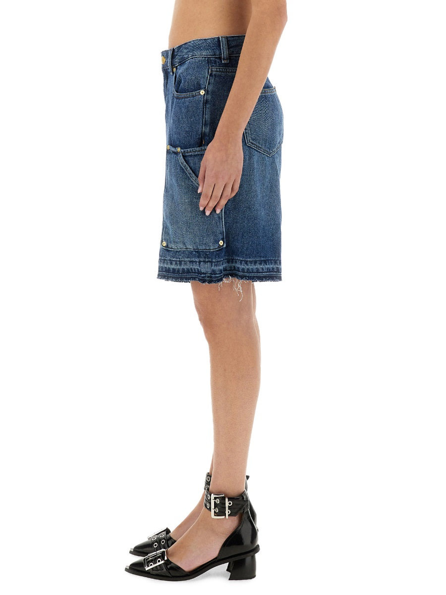 Ganni Women Denim Shorts - 4