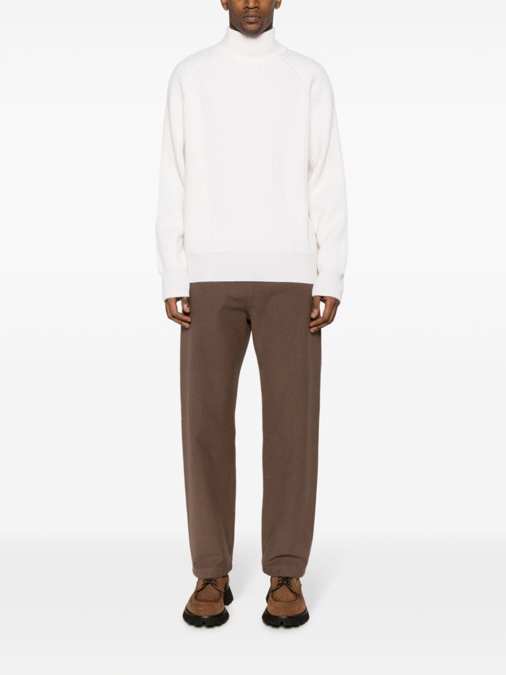 ribbed organic cashmere jumper - 2