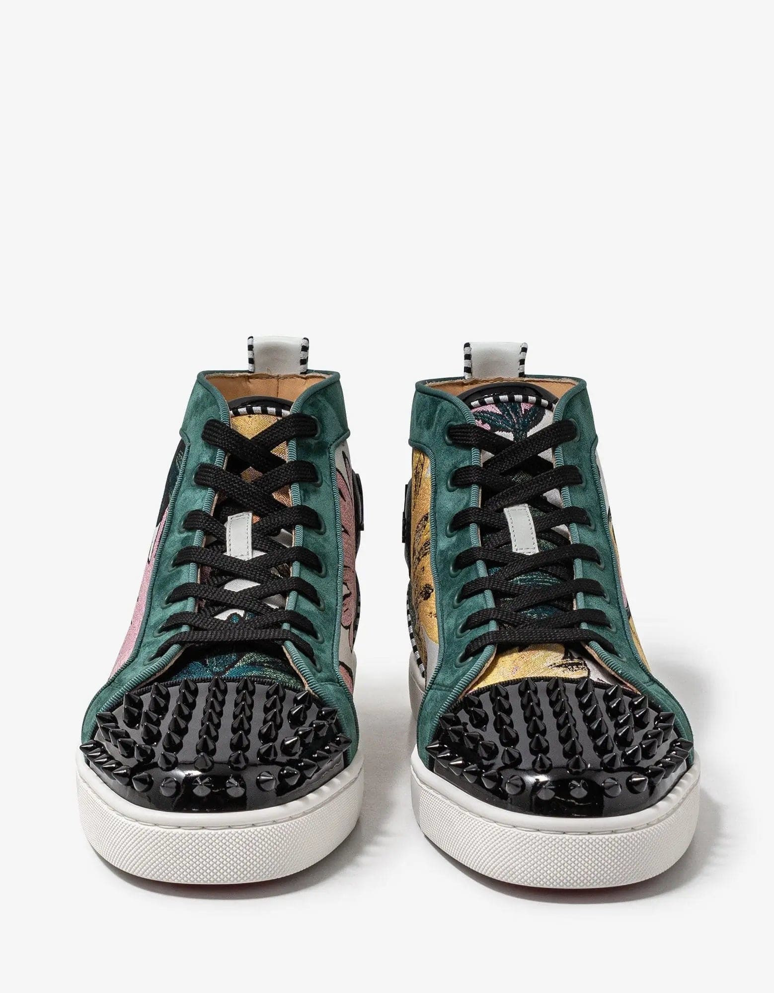 Christian Louboutin Lou Spikes Orlato Hanabi Floral Print High Top Trainers - 5