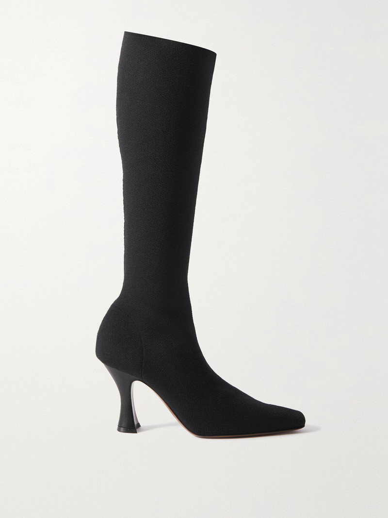 Ran Stretch-knit Knee Boots 1
