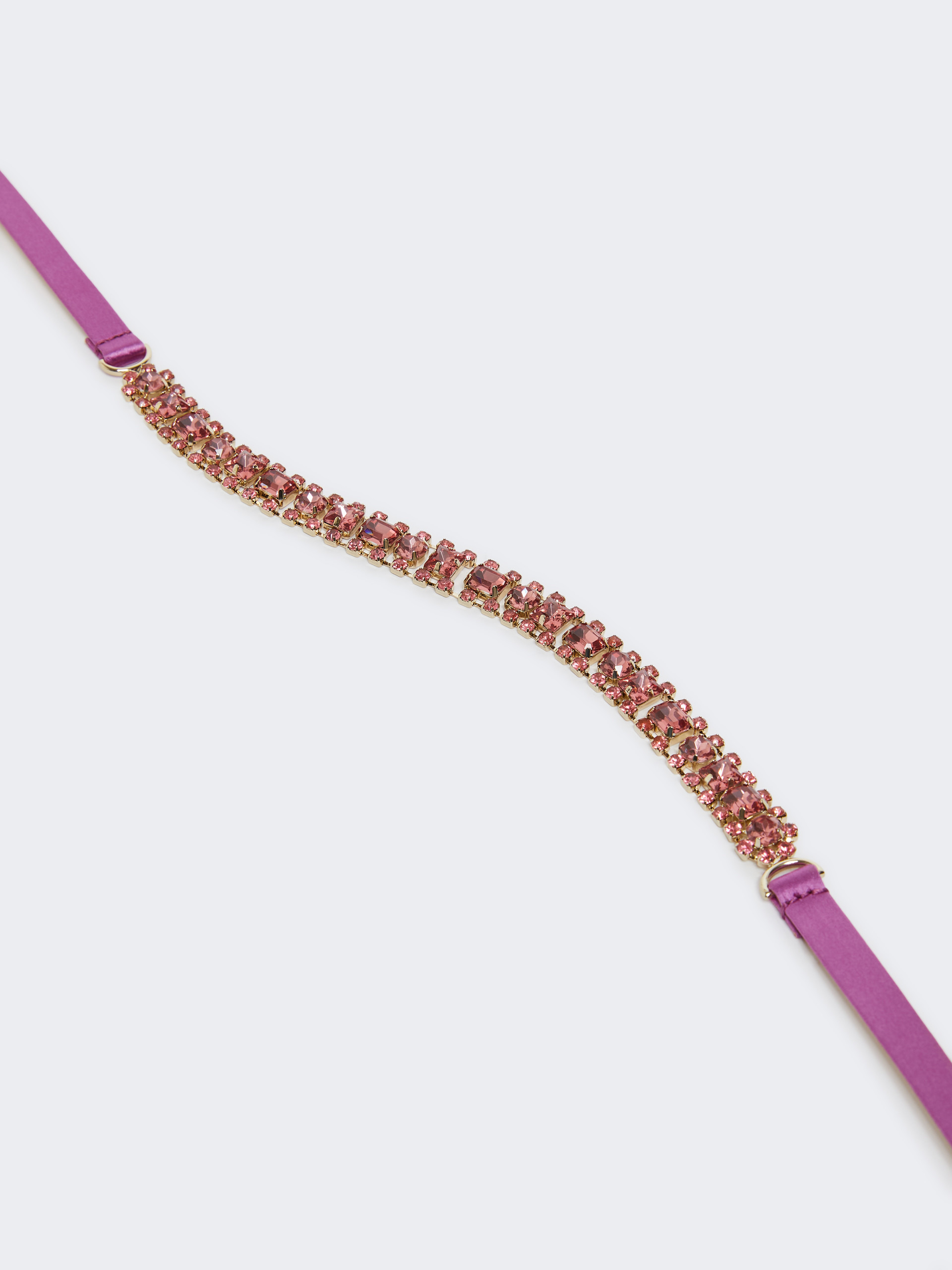 GIORAS Bejewelled satin belt - 3