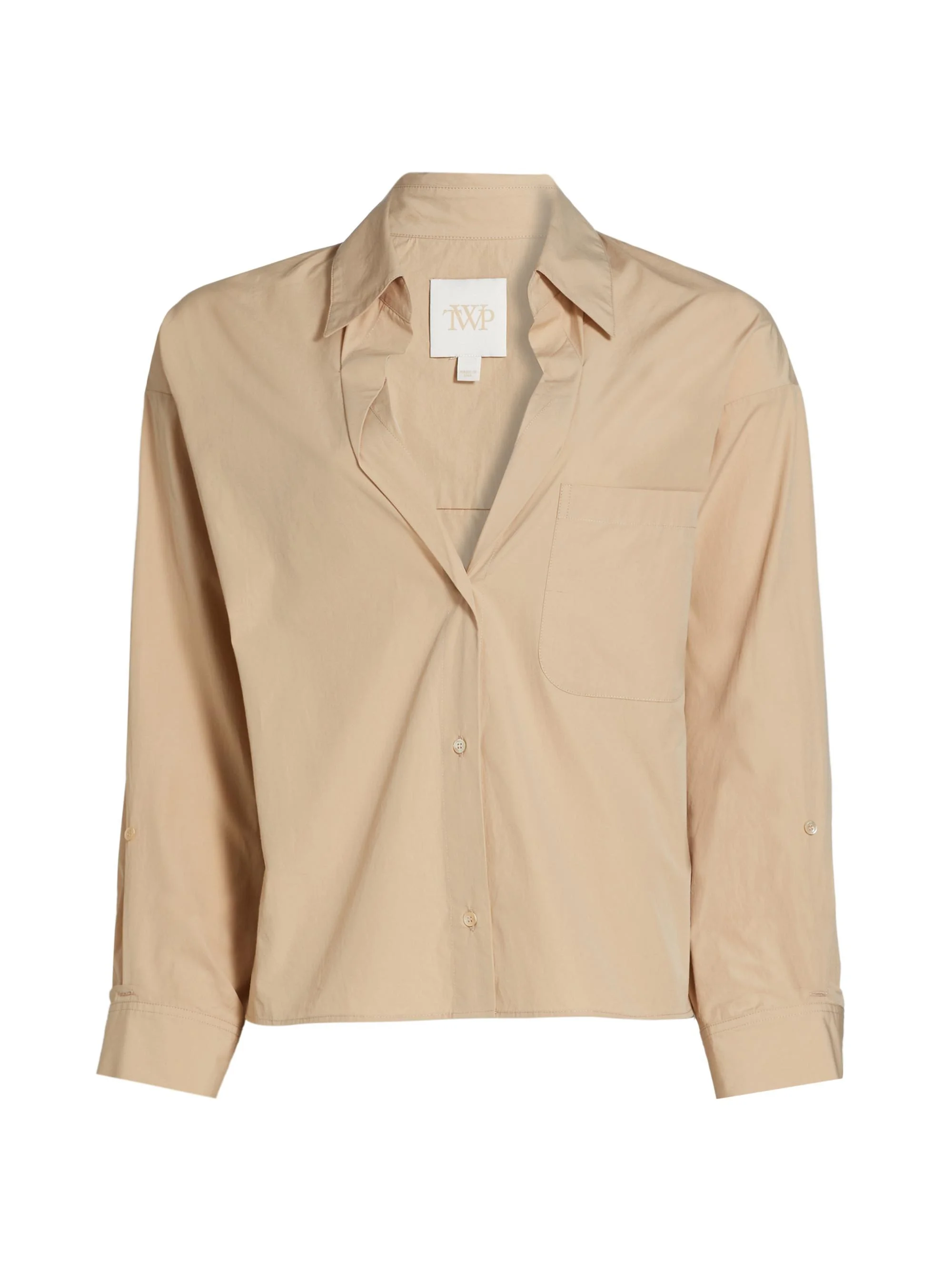 Women's Day After Cotton Button-Front Shirt - Sandstone - 1