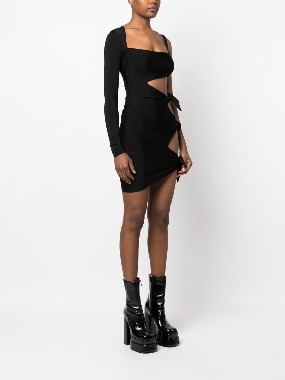cut out-detail mini dress - 3