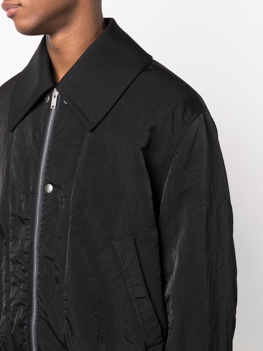 detachable-collar bomber jacket - 5