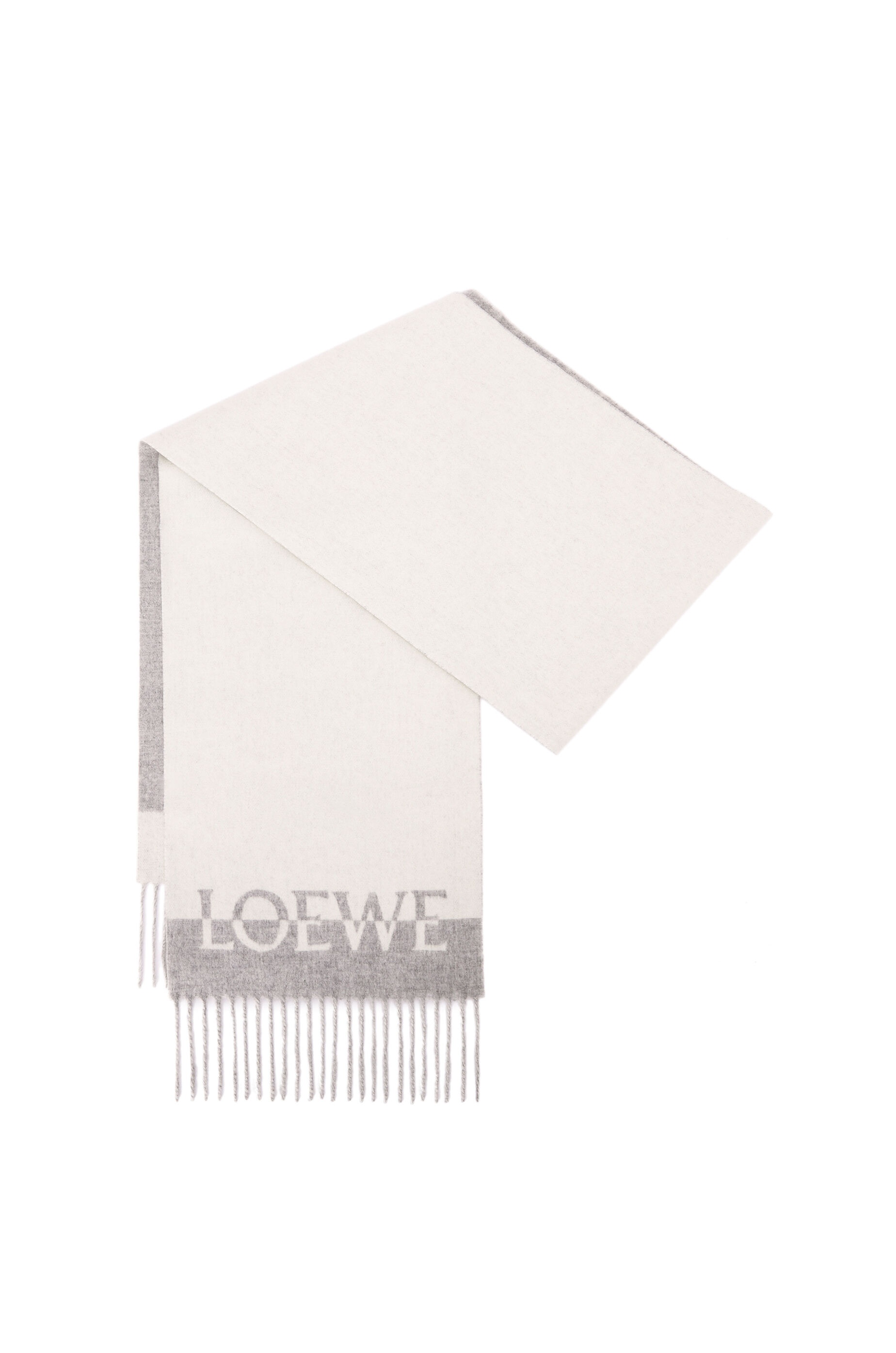 Bicolour LOEWE scarf in wool and cashmere - 3