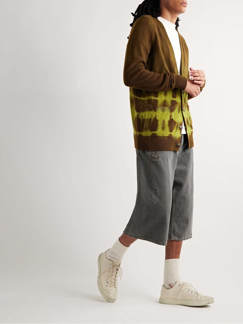 The Elder Statesman Vision Tie-Dyed Cashmere Cardigan outlook