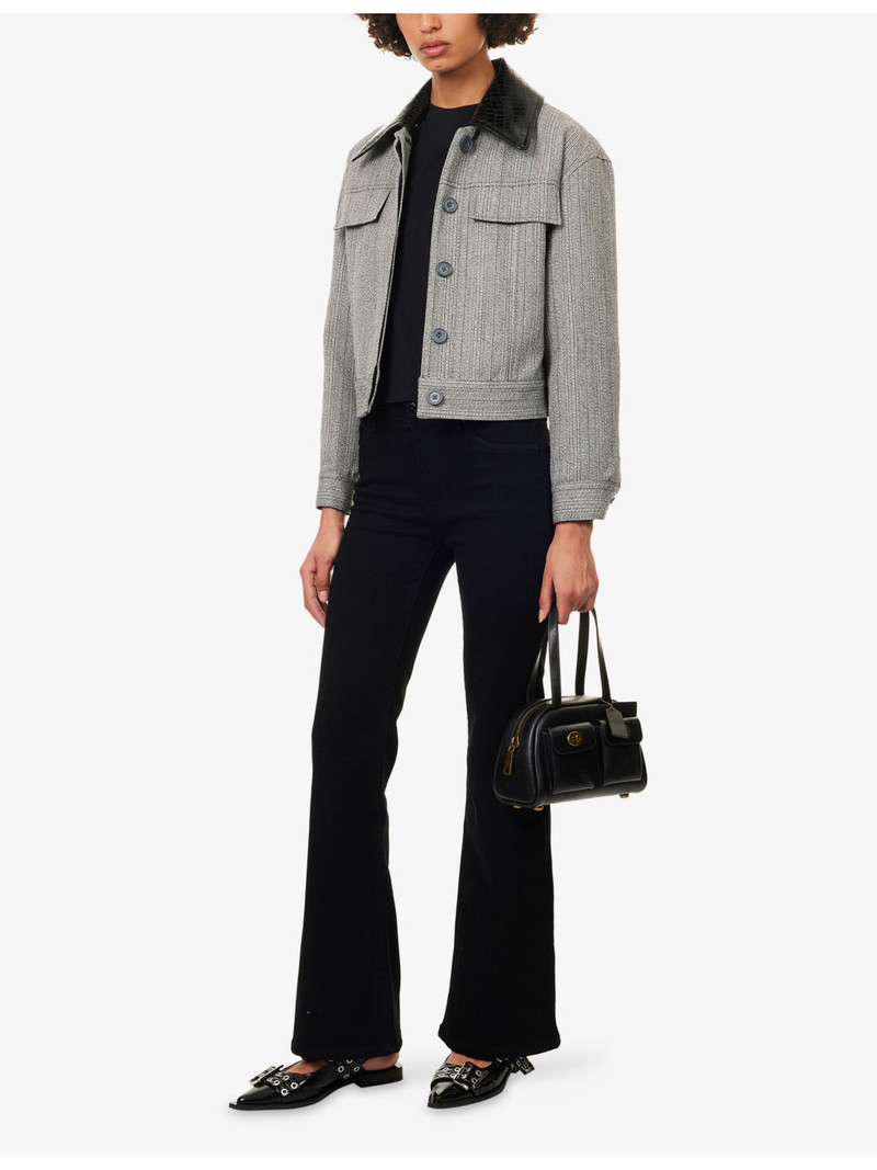 FRAME The Icon Flared Cotton-Blend Jeans outlook