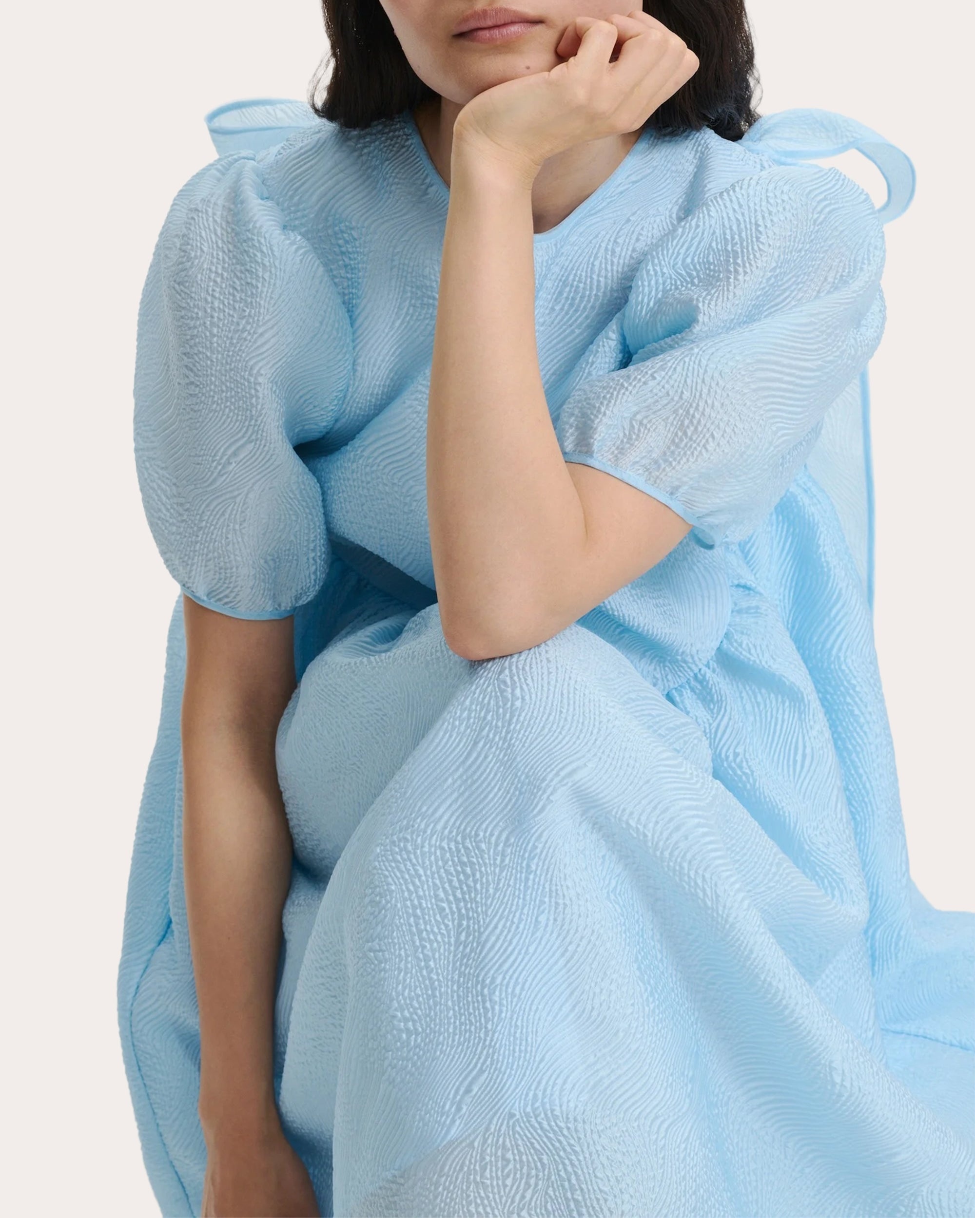 Bernadette Kaze Matelassé Puff-Sleeve Dress - 3