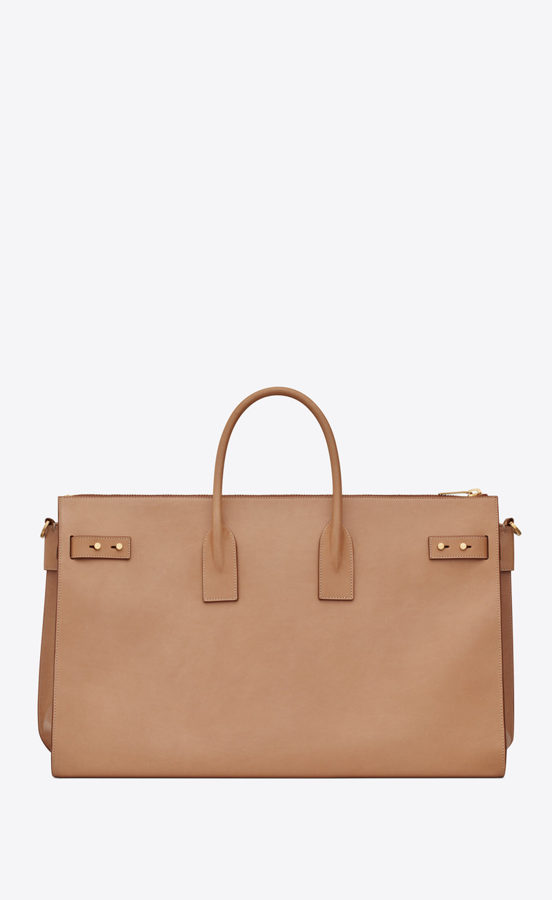 SAINT LAURENT sac de jour 48h duffle bag in vintage vegetable-tanned leather outlook