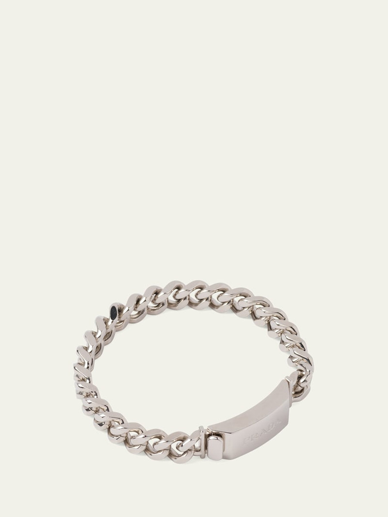 Prada Men's Sterling Silver Chain Bracelet outlook