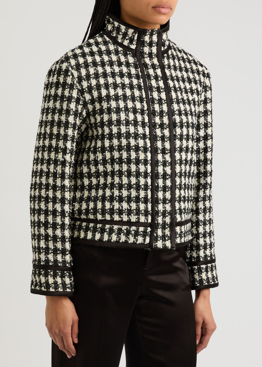 Alice + Olivia Corwin Checked Tweed Jacket - 2