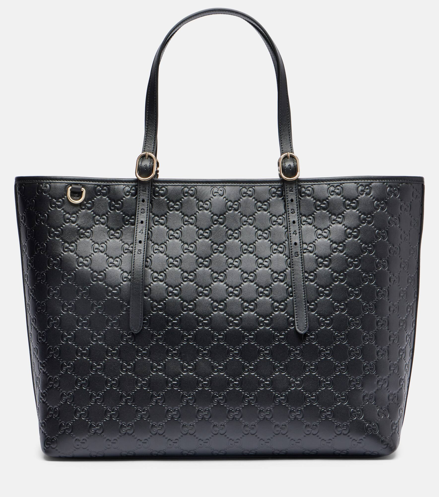 GG Emblem Large leather tote bag - 1