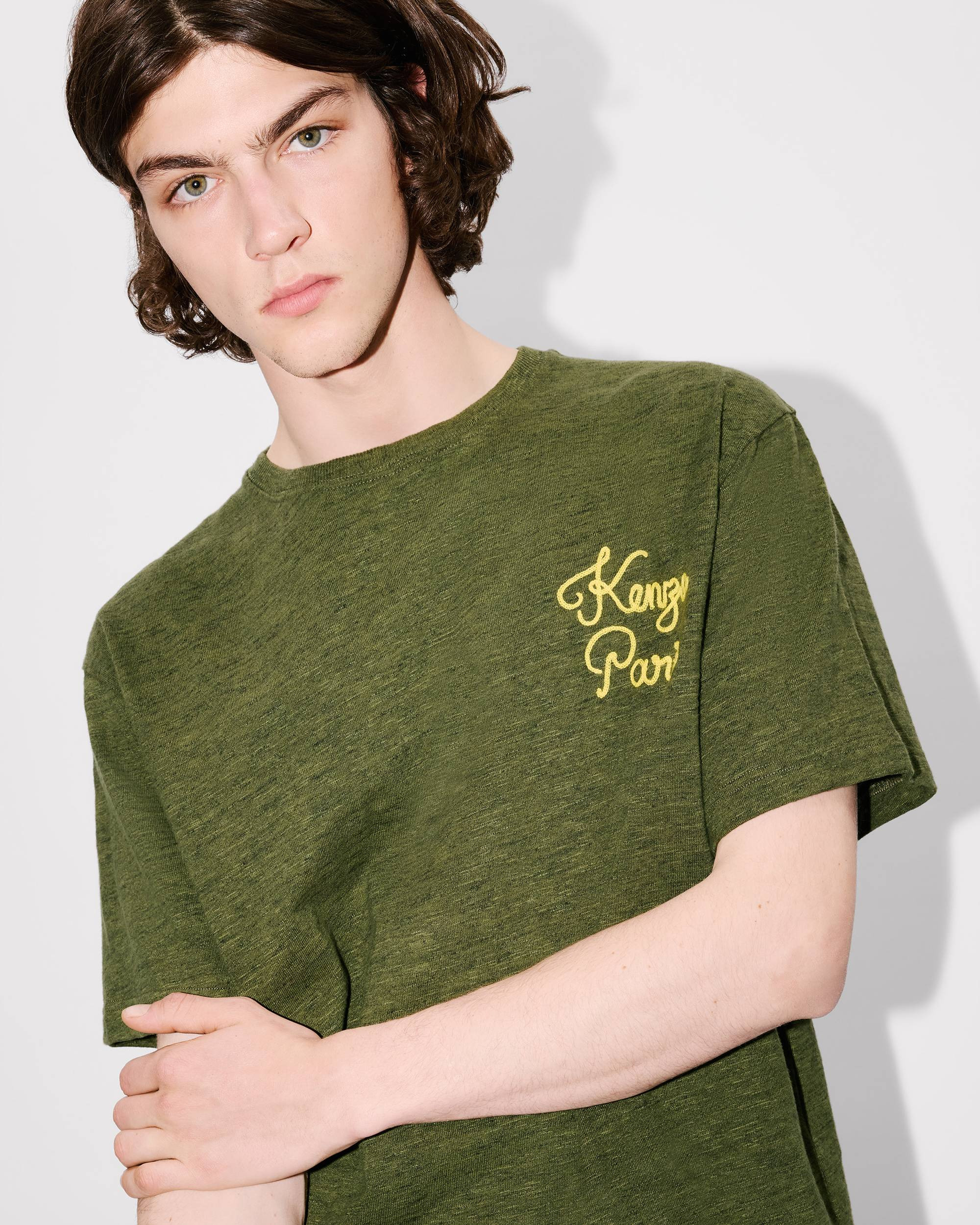 'KENZO Paris Chainstitch' embroidered T-shirt in cotton - 6