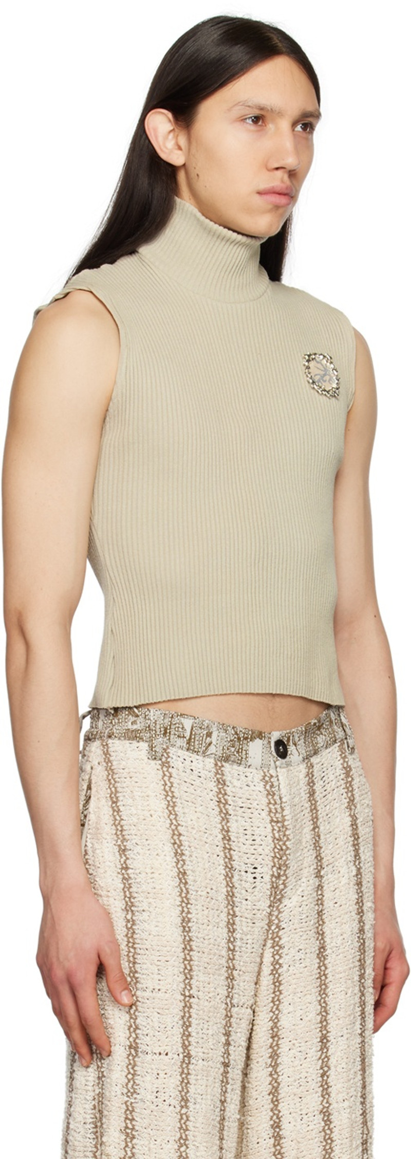 Solitude Studios SSENSE Exclusive Beige Tank Top outlook