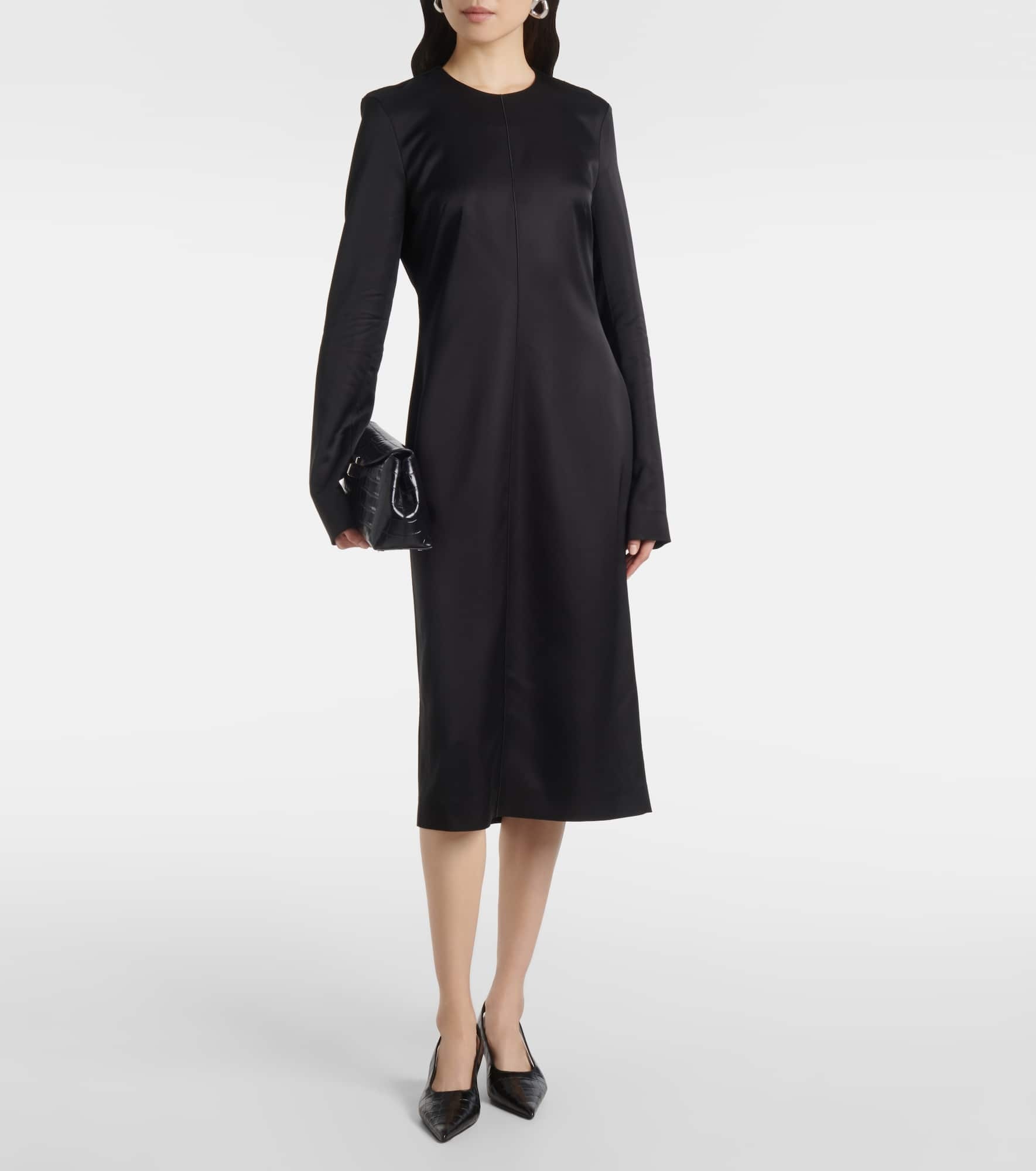 Satin midi dress - 2