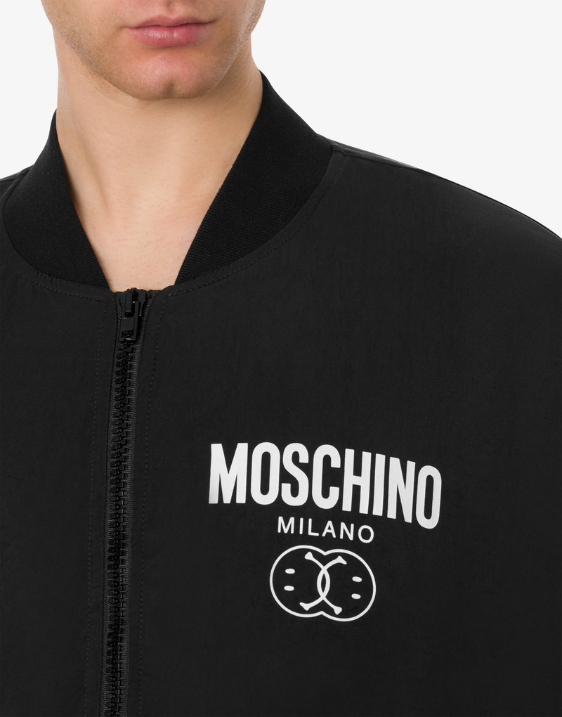 DOUBLE SMILEY® LOGO TECHNICAL NYLON BOMBER 4