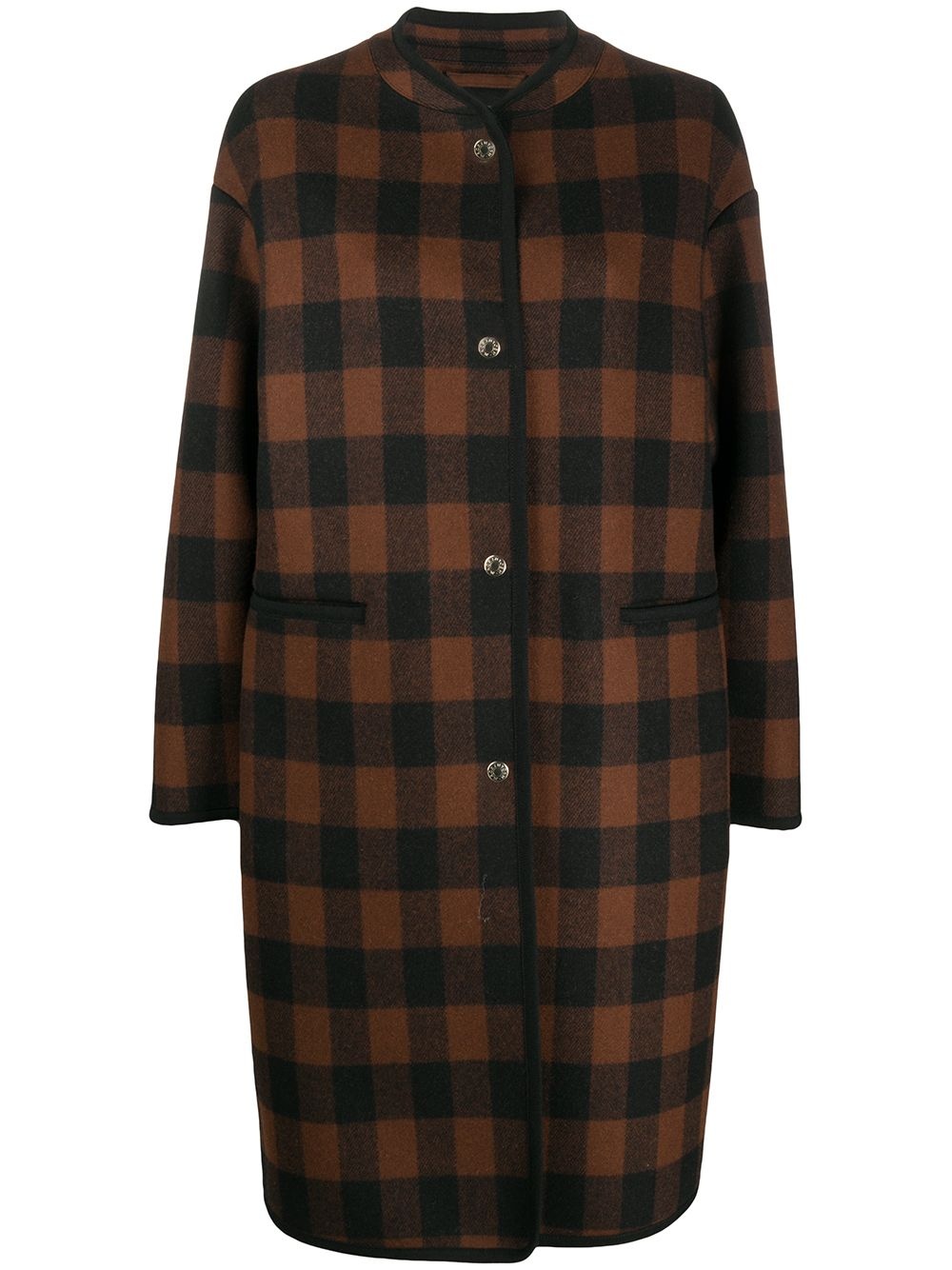 Kirkinner check-pattern coat - 1