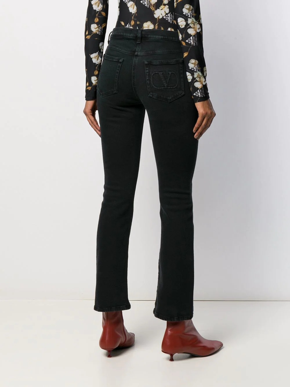slim-fit poem detail jeans - 4