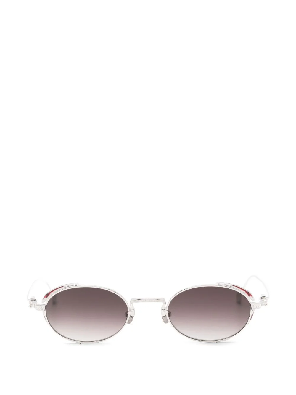 engraved-frame oval-frame sunglasses - 1