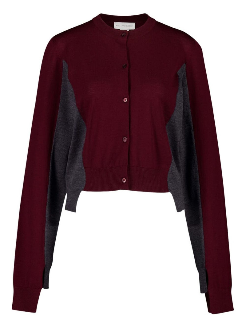 colour-block wool cardigan 1