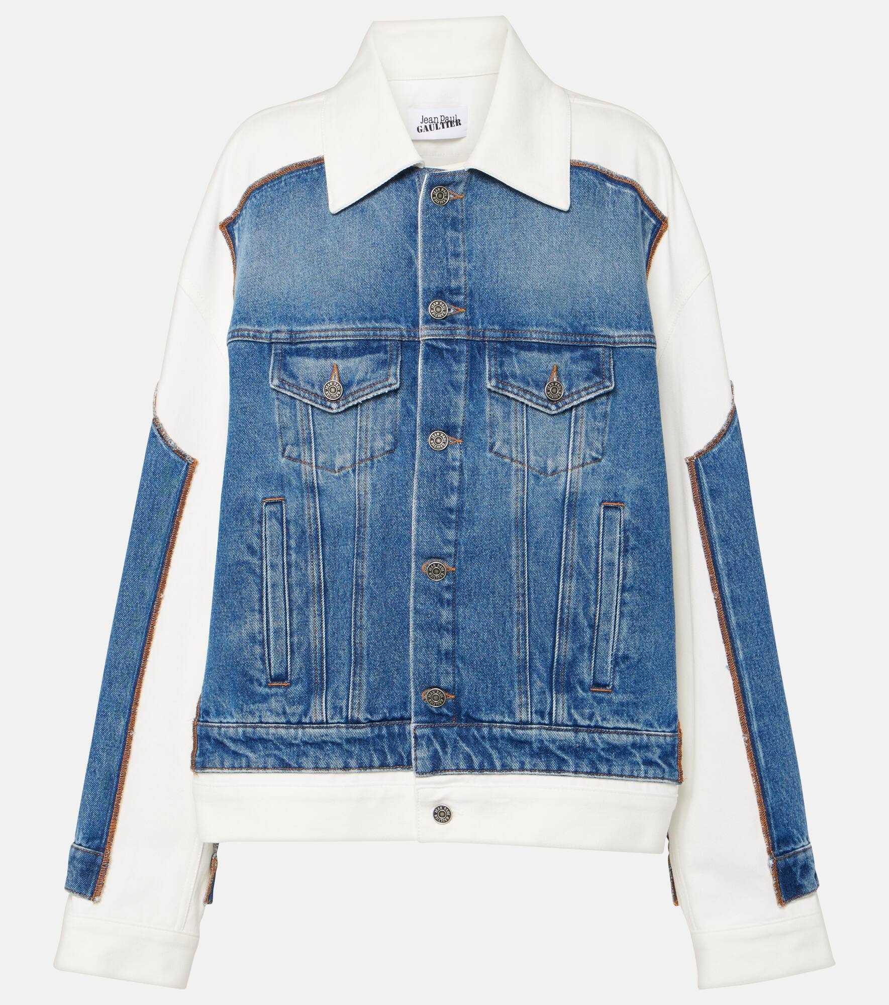 Paneled denim jacket - 1