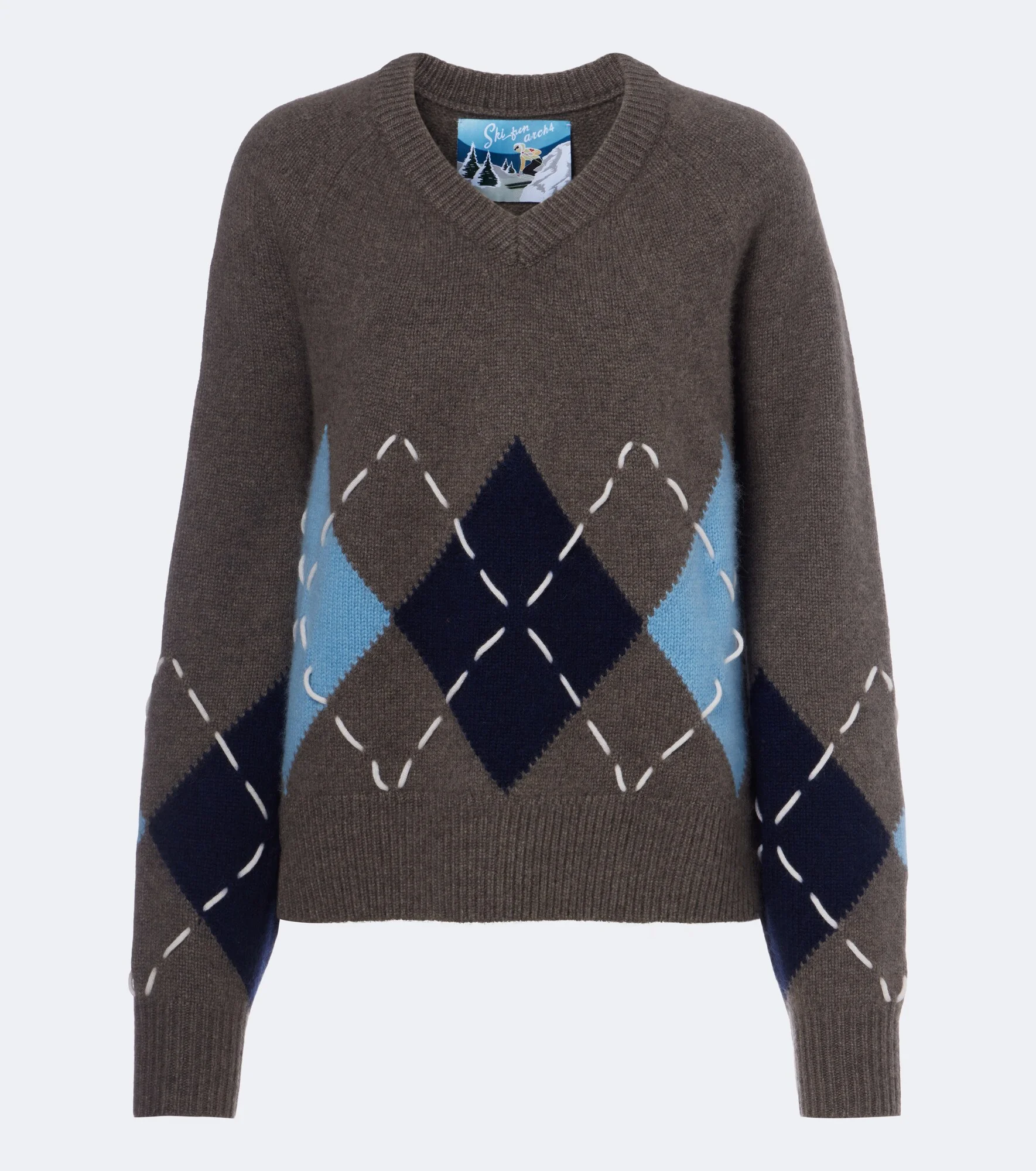 Sloane argyle cashmere sweater - 1