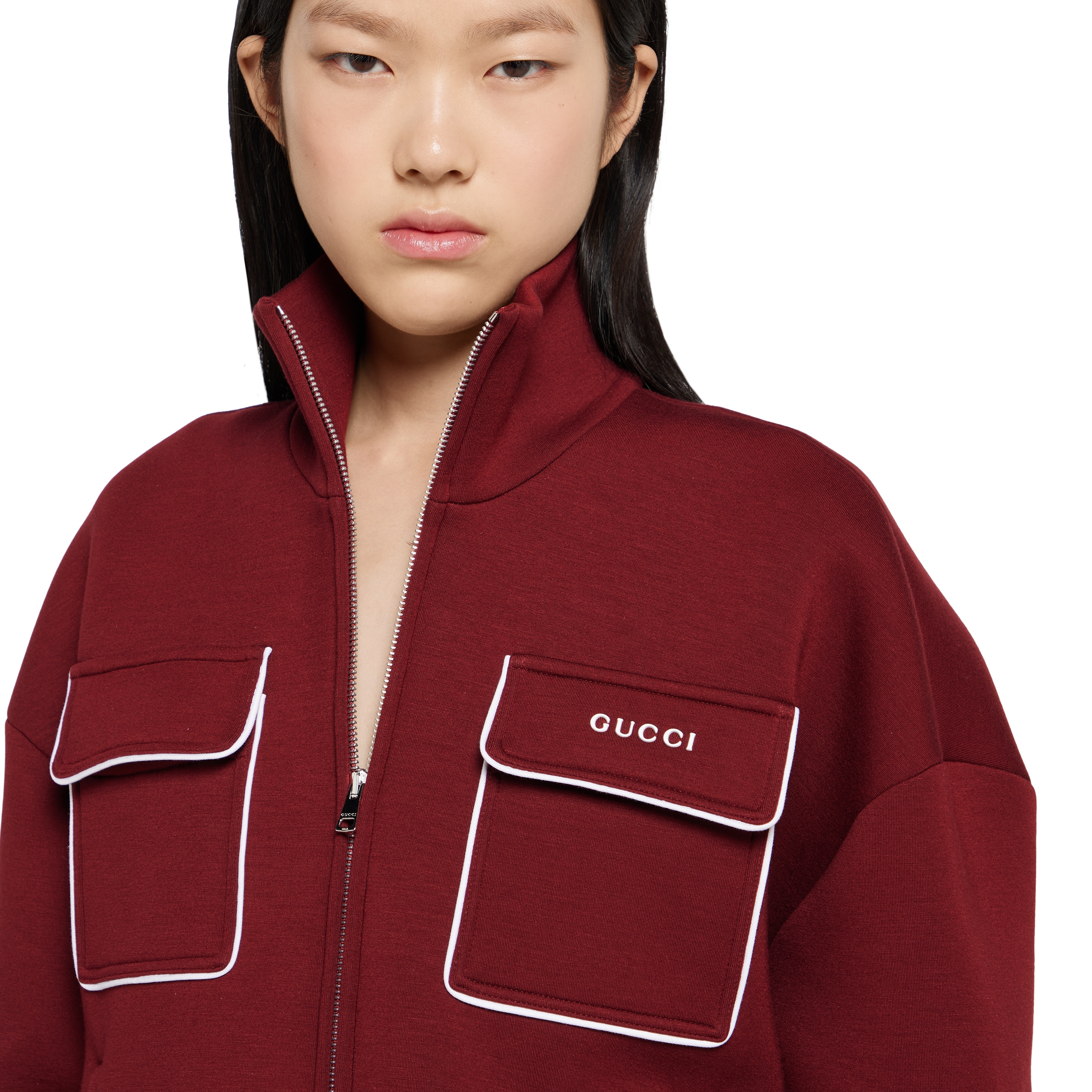 Jersey zip sweatshirt with logo - 5