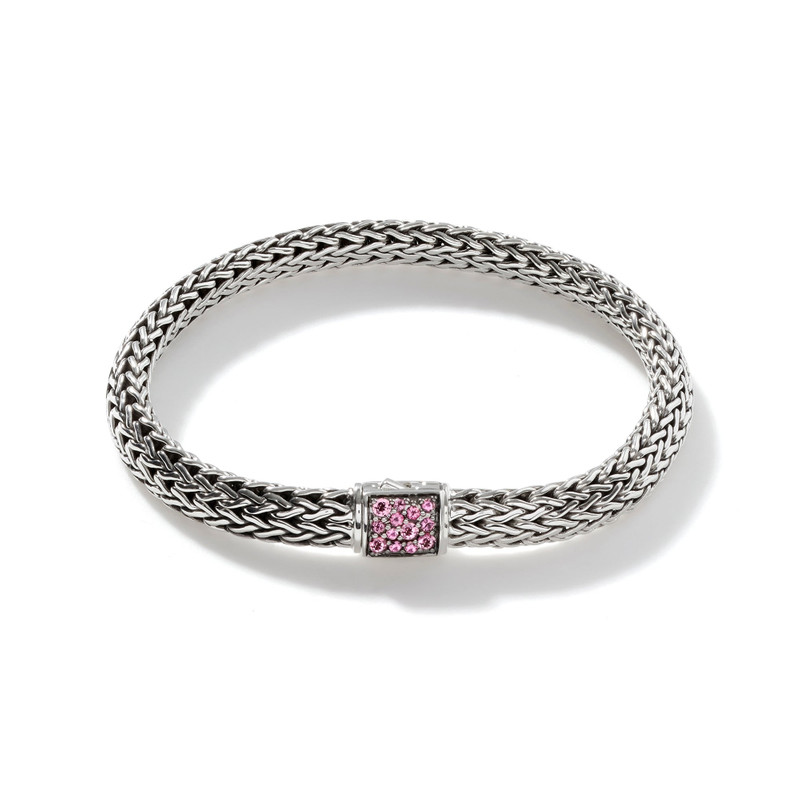 Icon Bracelet, Sterling Silver, Reversible Gemstones, 6.5MM 1